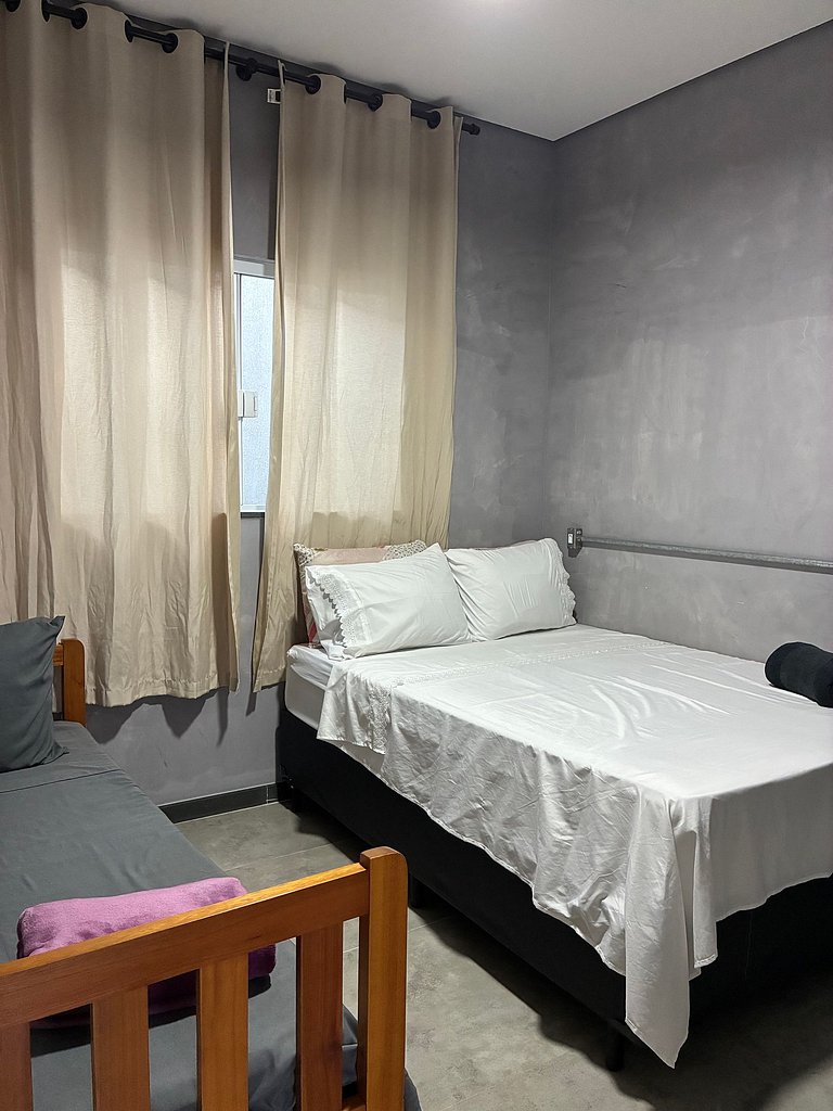 Suite para 3 personas en la playa de Massaguaçu