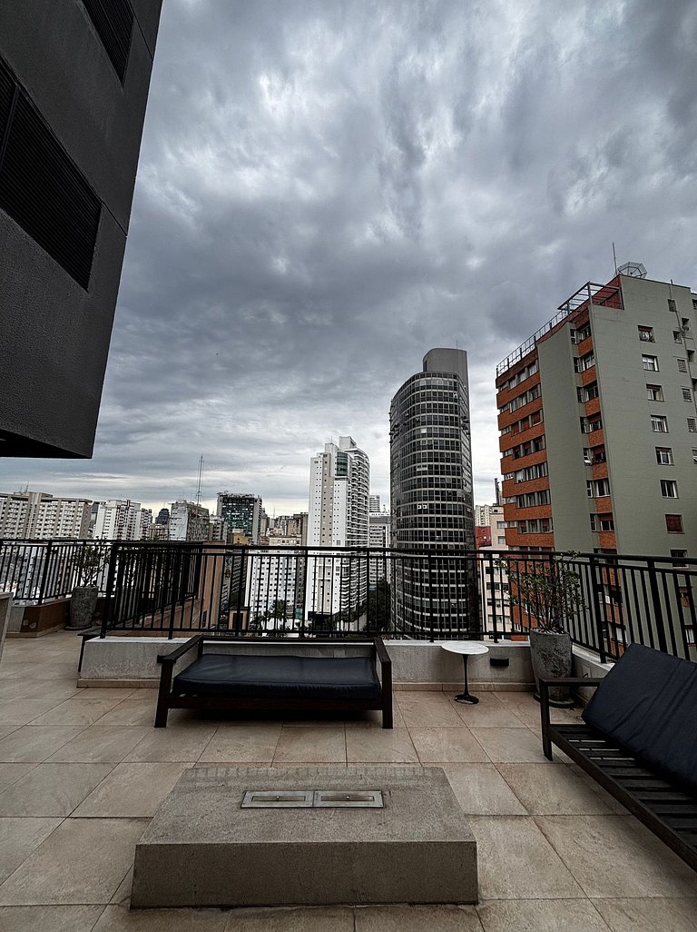 Studio con Balcón y Vista · Metro Anhangabaú