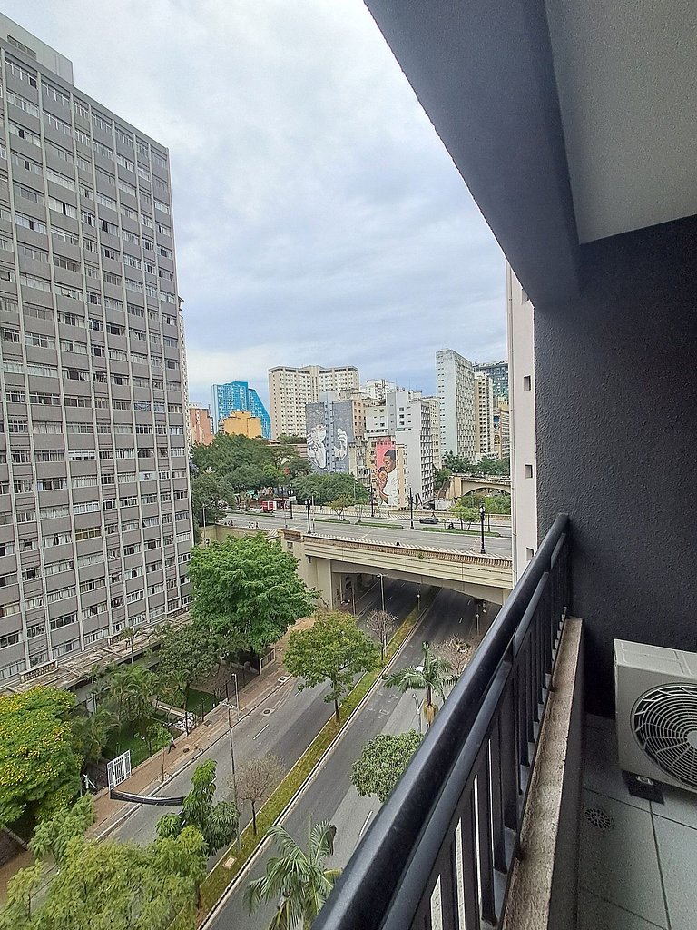 Studio con Balcón y Vista · Metro Anhangabaú