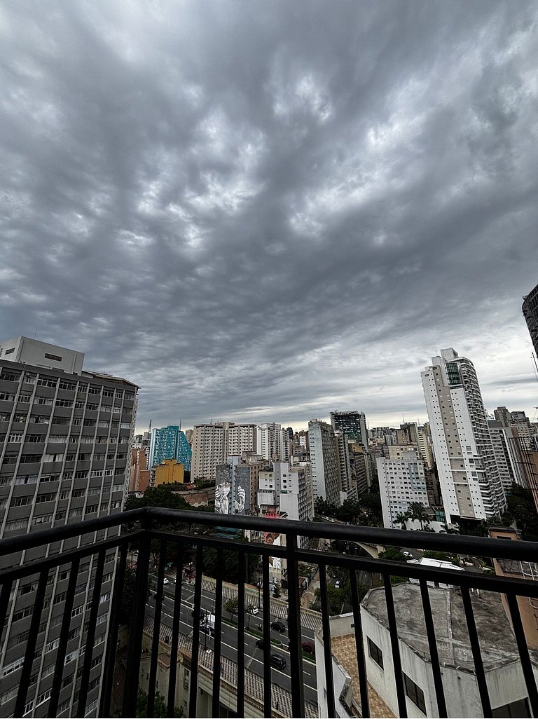 Studio con Balcón y Vista · Metro Anhangabaú