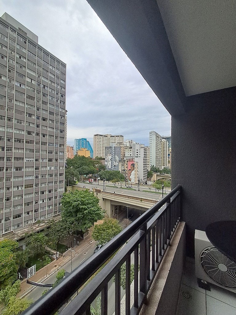 Studio con Balcón y Vista · Metro Anhangabaú